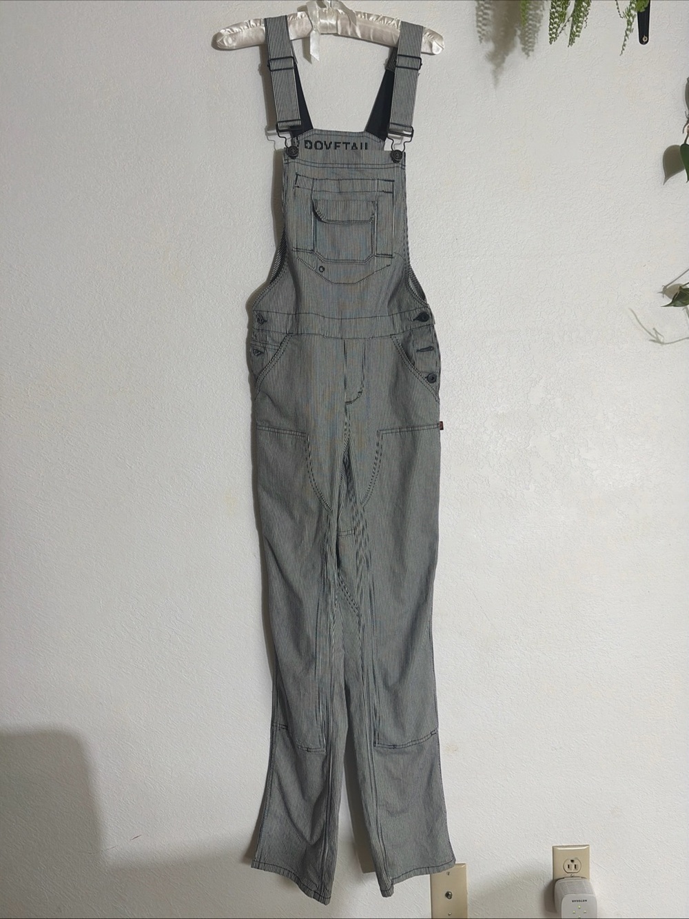 Dovetail Workwear Freshley Overall, Size 0/32 Indigo Stripe